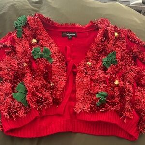 Target Red and Green Festive Cardigan